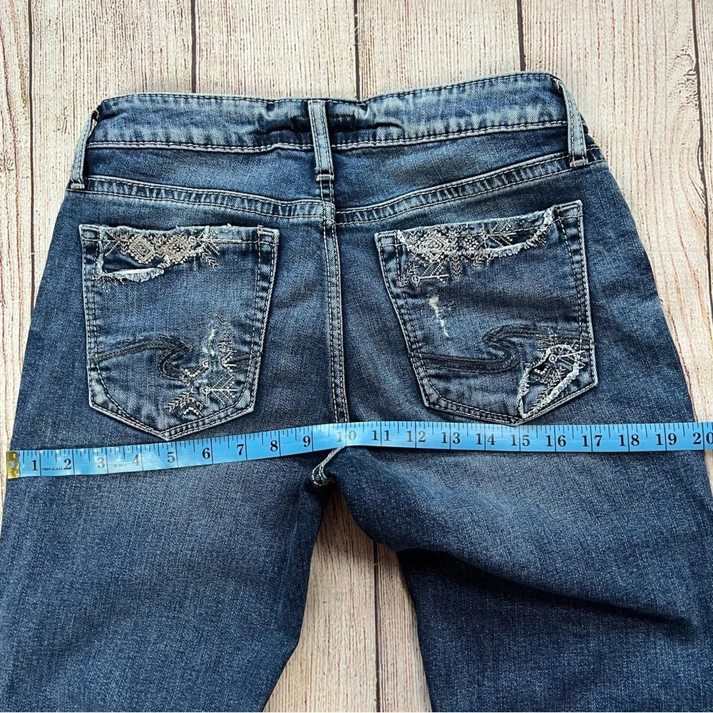 Silver Aiko Ankle Slim Destroyed Jeans
